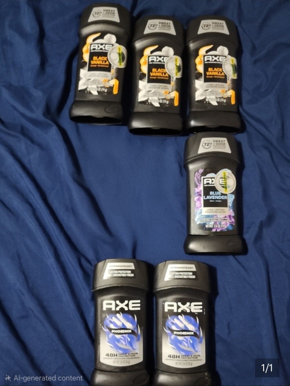 6 AXE Men’s Black Vanilla & Mixed Scents Antiperspirant Deodorant — Black